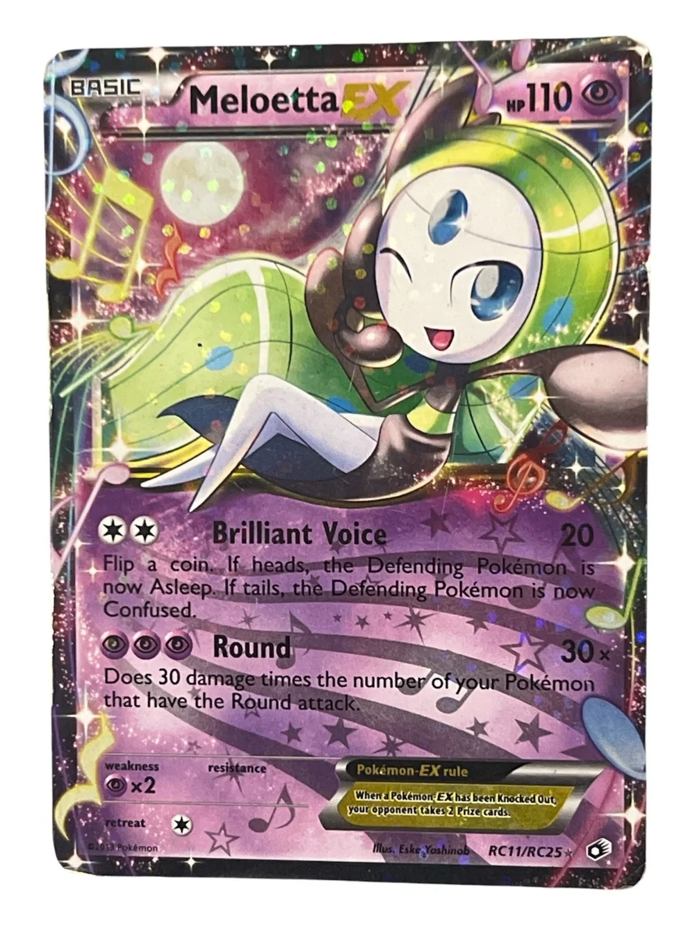 Meloetta EX RC11/RC25 Legendary Treasures: Radiant Collection Holo